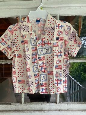 Short Sleeve Linen Button-Up Shirt